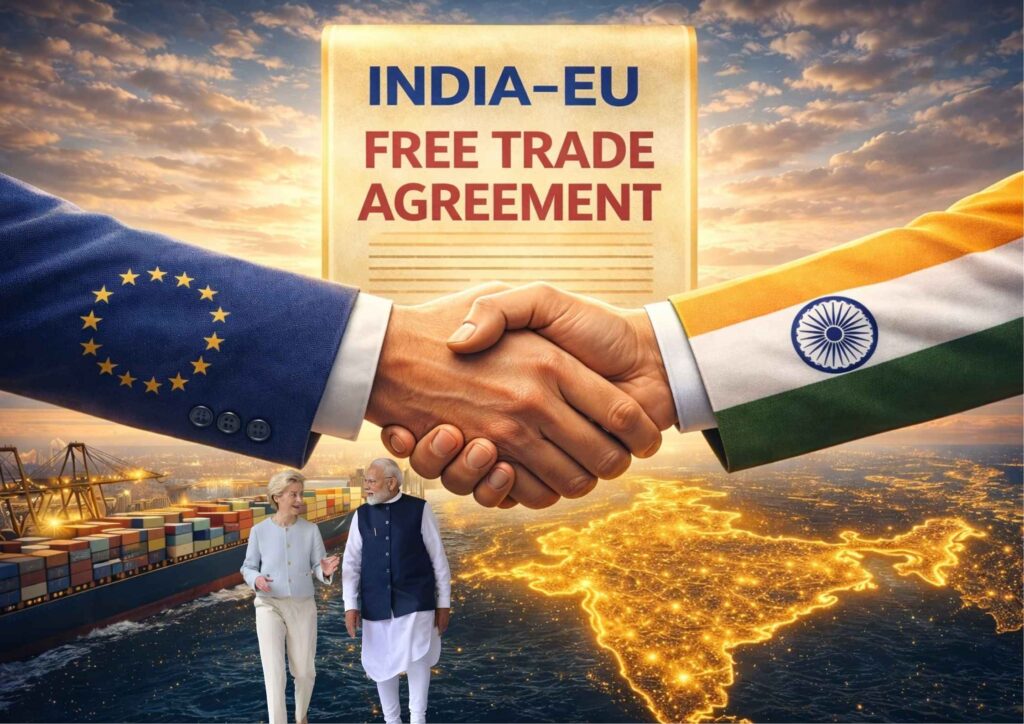 India EU Free Trade Agreement symbolizing strategic trade partnership